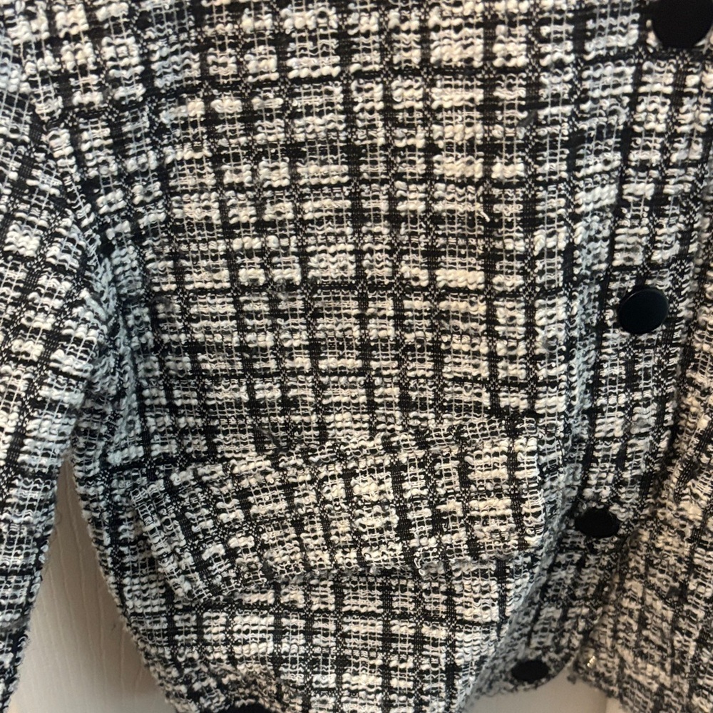 Madden NYC Black and White Checkered Bomber Jacket - Picture 5 of 11